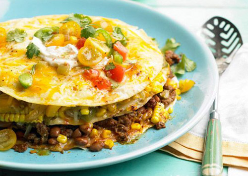 блинный салат с мясом 